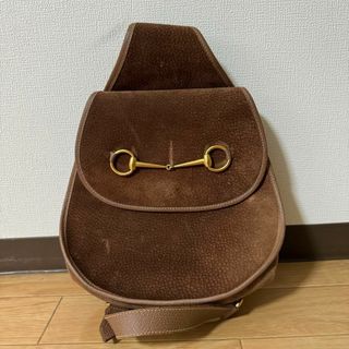 グッチ(Gucci)のGUCCI グッチ　ホースビット　ショルダー　スエード　ヴィンテージ(ショルダーバッグ)