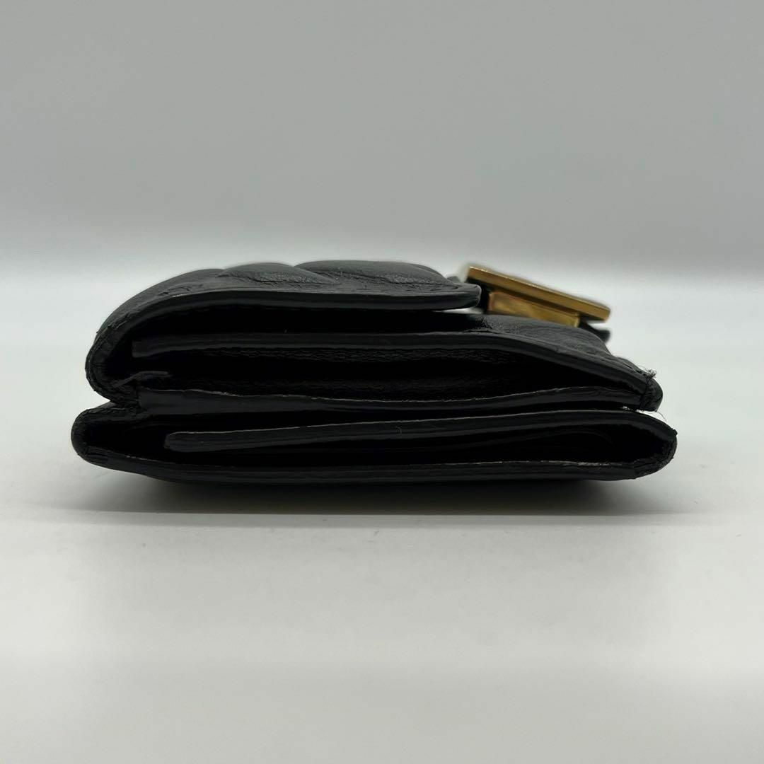 FENDI(フェンディ)の美品●FENDI 三つ折り財布 マイクロ ナッパレザー バケット ズッカ レディースのファッション小物(財布)の商品写真