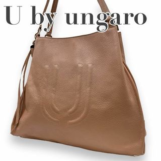 ungaro ウンガロ　E11 肩掛け　トートバッグ　レザー　ピンク　チャーム(トートバッグ)