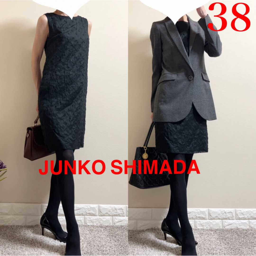 JUNKO SHIMADA(ジュンコシマダ)のジュンコシマダ　柔らか　コットン　ドット　ワンピース　サマードレス　9 黒　M レディースのワンピース(ひざ丈ワンピース)の商品写真