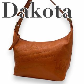 ダコタ(Dakota)のDakota ダコタ　Ｊ　レザー　ショルダーバッグ ロゴ型押し　斜め掛け 茶(ショルダーバッグ)