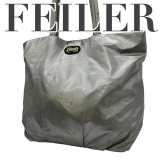 フェイラー(FEILER)のFEILER フェイラー ナイロン　s89 刺繍　ハンドバッグ　シルバー　花柄(ハンドバッグ)