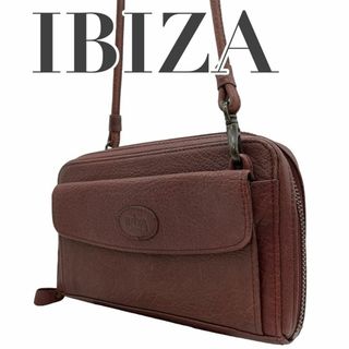 イビザ(IBIZA)のIBIZA イビザ　レザー　カメラバッグ　s89　ショルダーバッグ　ボルドー(Tシャツ(半袖/袖なし))