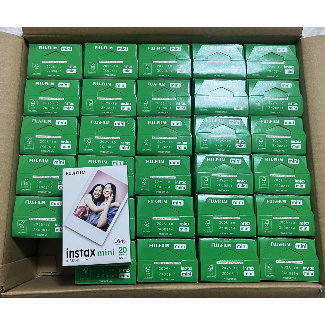 富士フイルム(フジフイルム)のチェキフィルム2本パック instax mini 30箱 600枚 スマホ/家電/カメラのカメラ(フィルムカメラ)の商品写真