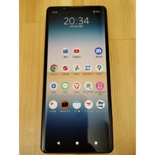 エクスペリア(Xperia)のXperia5v ブラック ガラスフィルム付 新品ガラスフィルム付属(スマートフォン本体)