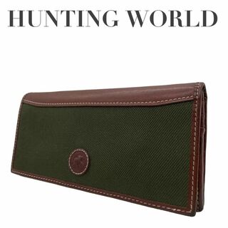 HUNTING WORLD - HUNTING WORLD ハンティングワールド　キャンバス　レザー　長財布
