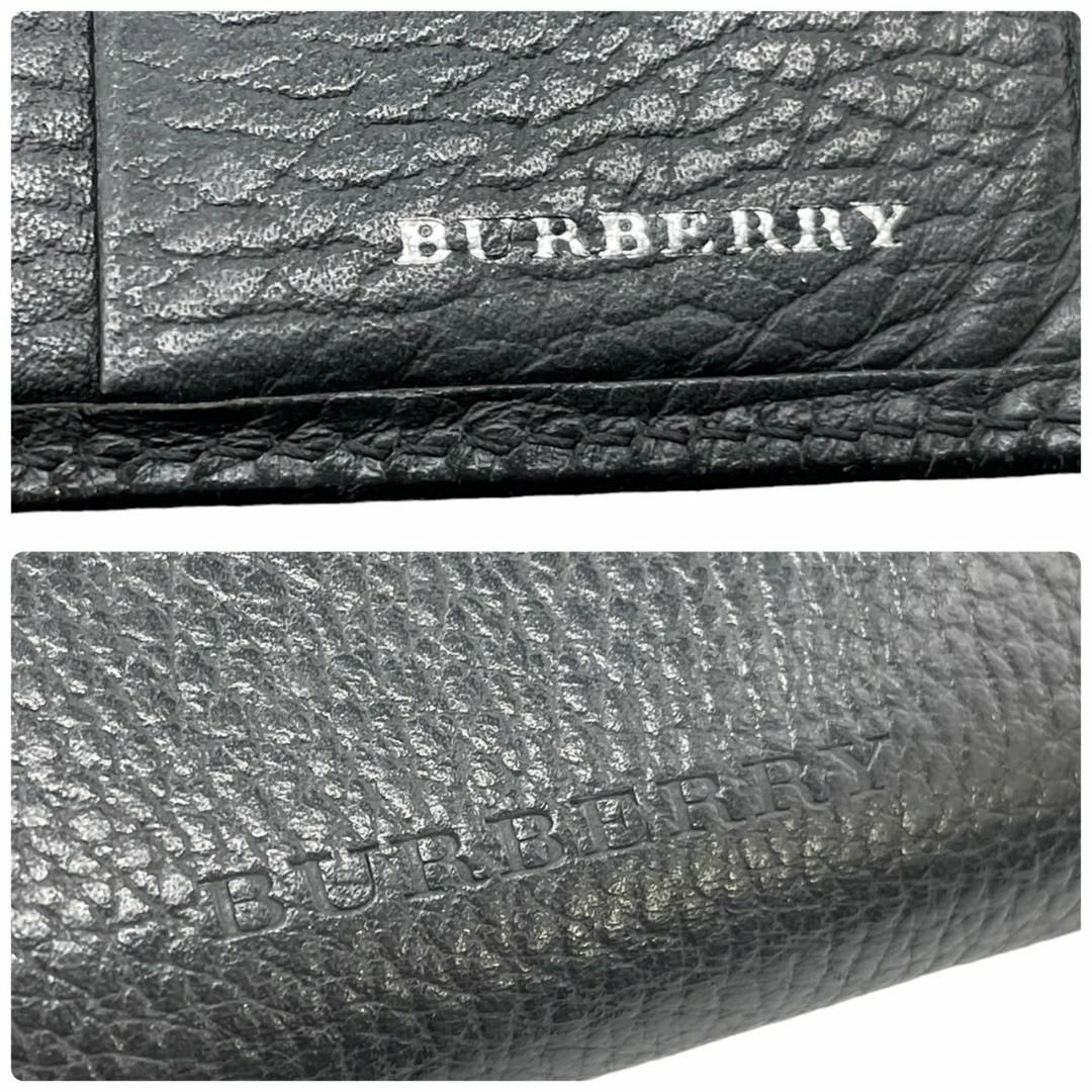 BURBERRY(バーバリー)のBurberry バーバリー　w1 レザー　三つ折り財布　ダブルホック　ブラック メンズのファッション小物(折り財布)の商品写真