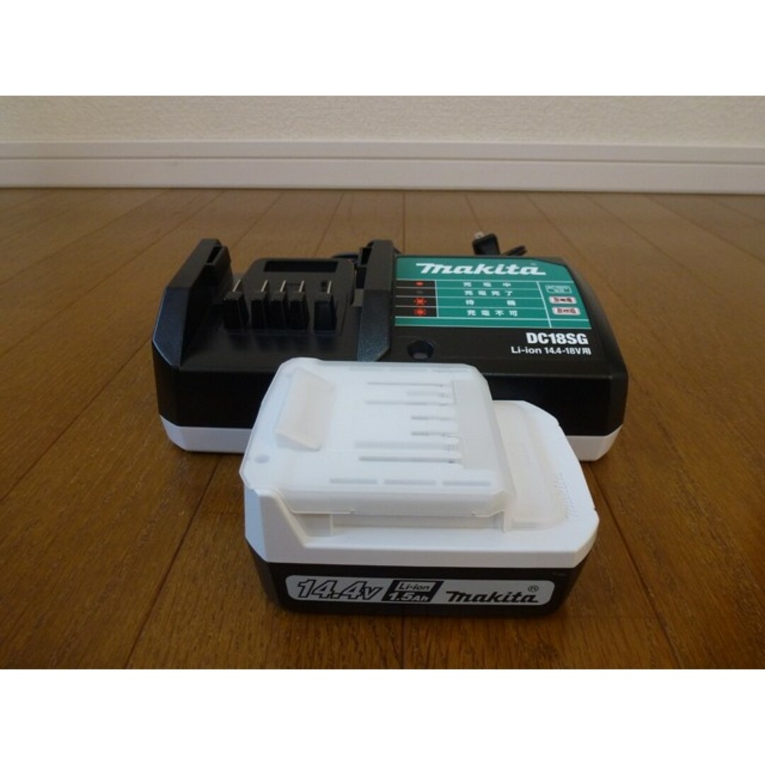 Makita(マキタ)のBL1415G、DC18SG　マキタ純正　バッテリーと充電器 14.4V　新品 スポーツ/アウトドアの自転車(工具/メンテナンス)の商品写真