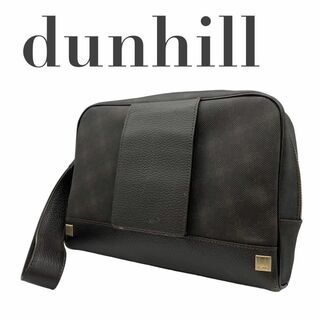 ダンヒル(Dunhill)のdunhill ダンヒル s87 クラッチバッグ　レザー　ダークブラウン　焦茶(セカンドバッグ/クラッチバッグ)