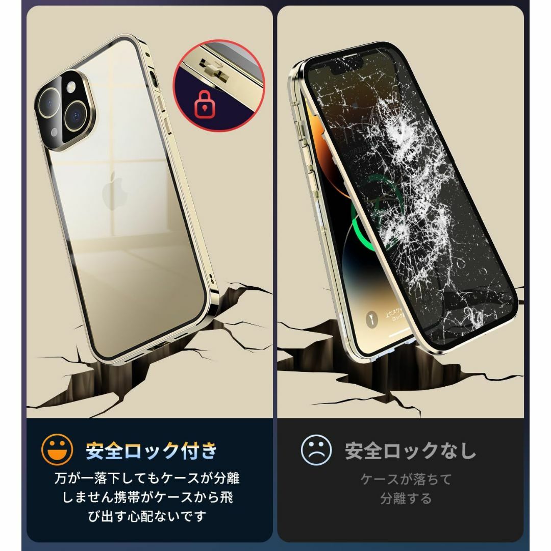 HGUTREY【覗き見防止・自動ポップアップボタン】 iPhone14 Plus スマホ/家電/カメラのスマホアクセサリー(その他)の商品写真