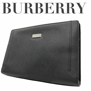 バーバリー(BURBERRY)のBurberry バーバリー　s87 レザー　クラッチバッグ　セカンドバッグ　黒(セカンドバッグ/クラッチバッグ)