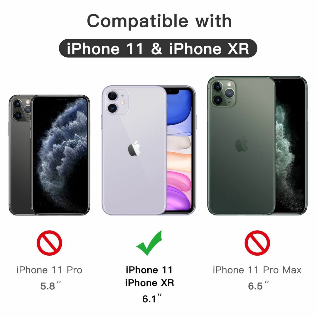 【サイズ:iPhone11/iPhoneXR6.1インチ】JEDirect iP スマホ/家電/カメラのスマホアクセサリー(その他)の商品写真