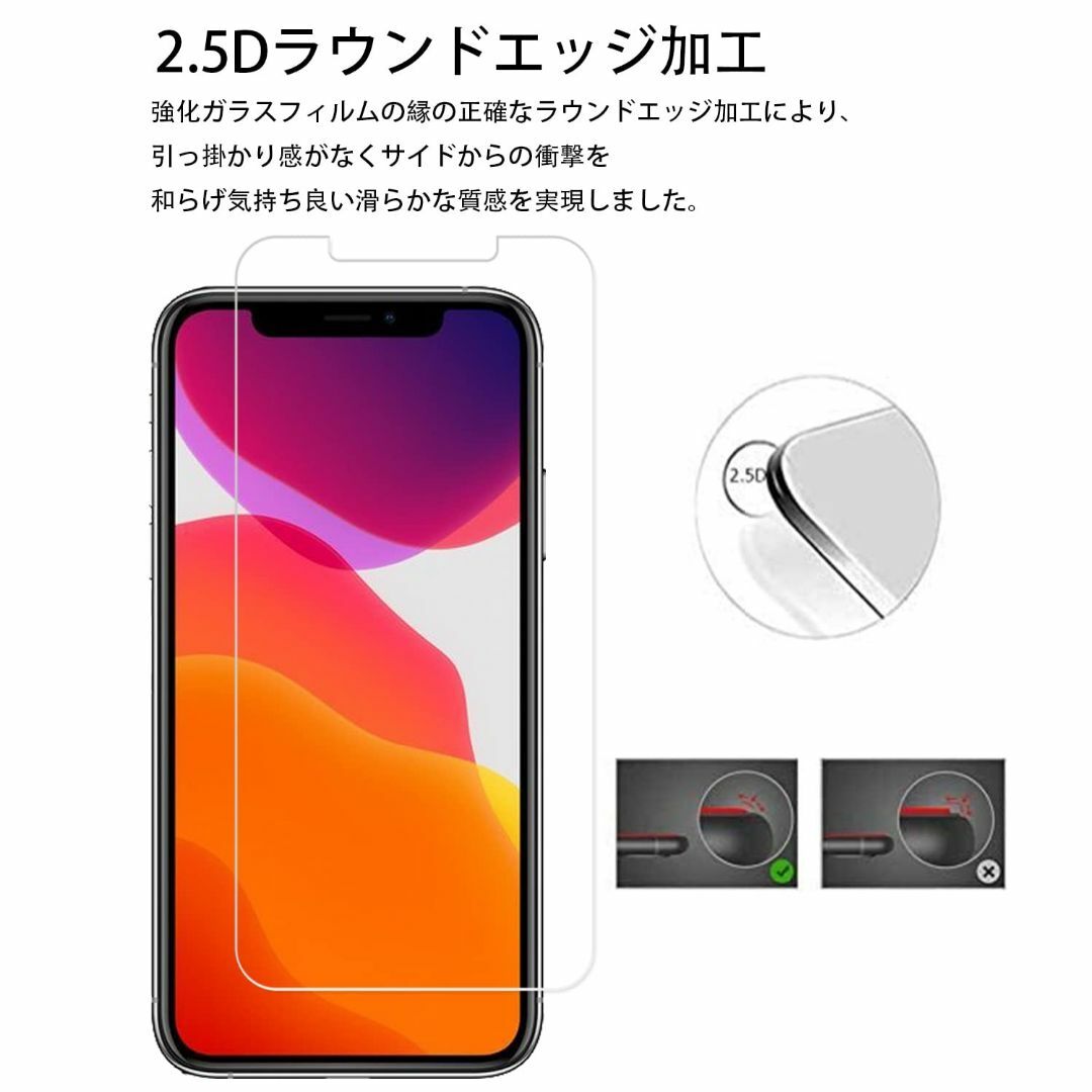 【人気商品】【2枚セット】ガイド枠付き KPNS 日本素材製 強化ガラス iPh スマホ/家電/カメラのスマホアクセサリー(その他)の商品写真