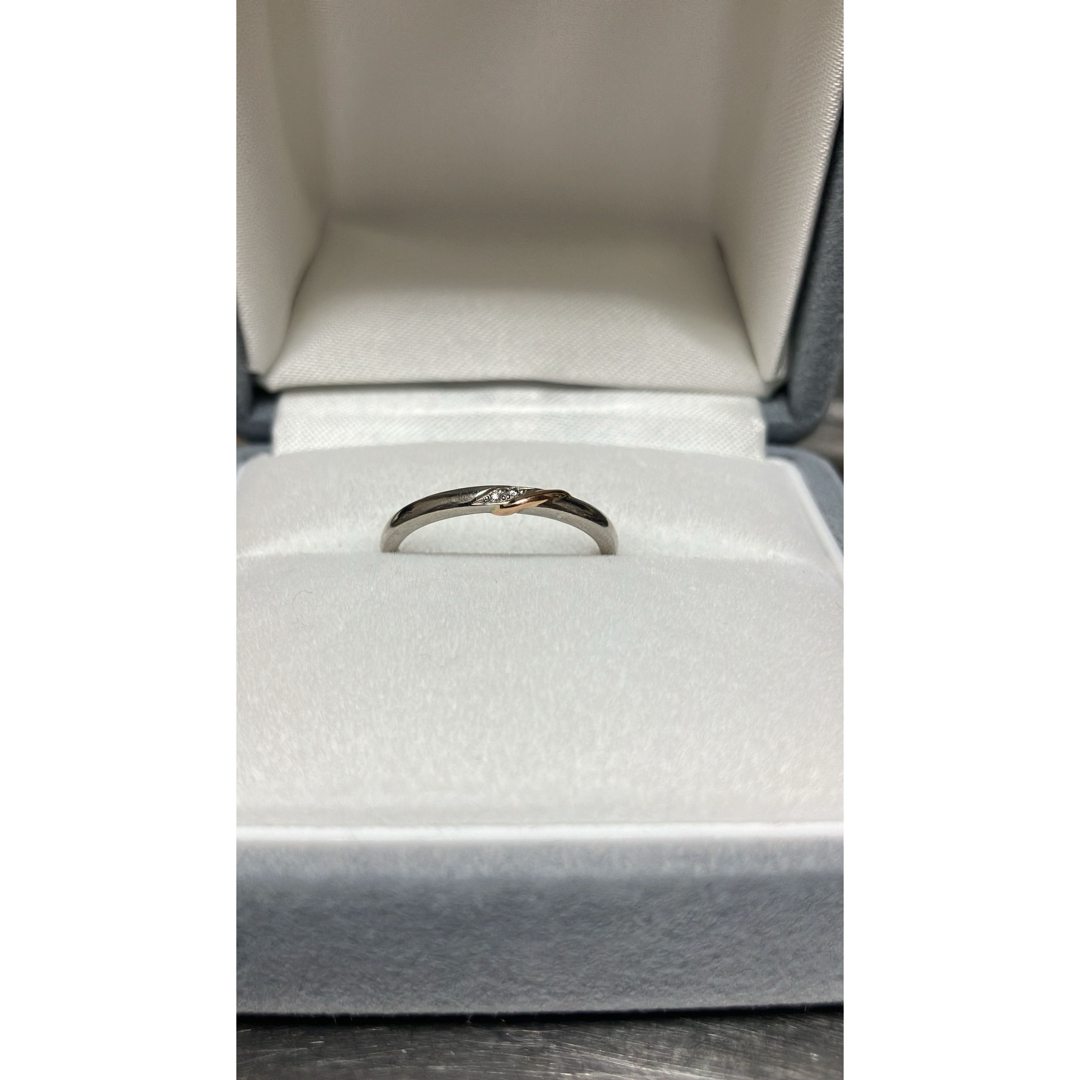 k18 PG Pt900 #10 ダイヤのリング レディースのアクセサリー(リング(指輪))の商品写真