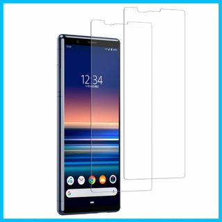 【人気商品】【2枚セット】KPNS 日本素材製 強化ガラス XPERIA 1 S(その他)