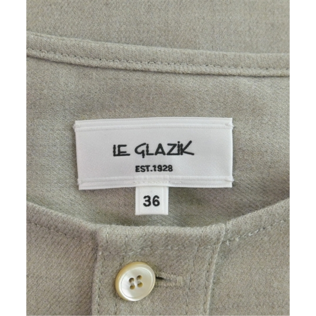 LE GLAZIK(ルグラジック)のLe glazik ルグラジック カジュアルシャツ 36(S位) ベージュ 【古着】【中古】 レディースのトップス(シャツ/ブラウス(長袖/七分))の商品写真