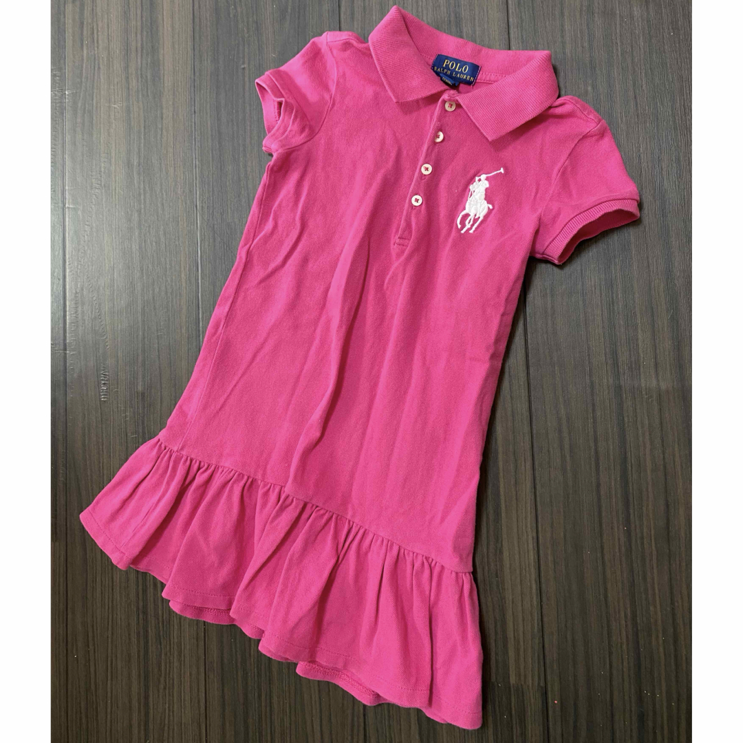 POLO（RALPH LAUREN）(ポロ)のPOLO RALPH LAUREN 半袖 キッズ ワンピース 110cm キッズ/ベビー/マタニティのキッズ服女の子用(90cm~)(ワンピース)の商品写真