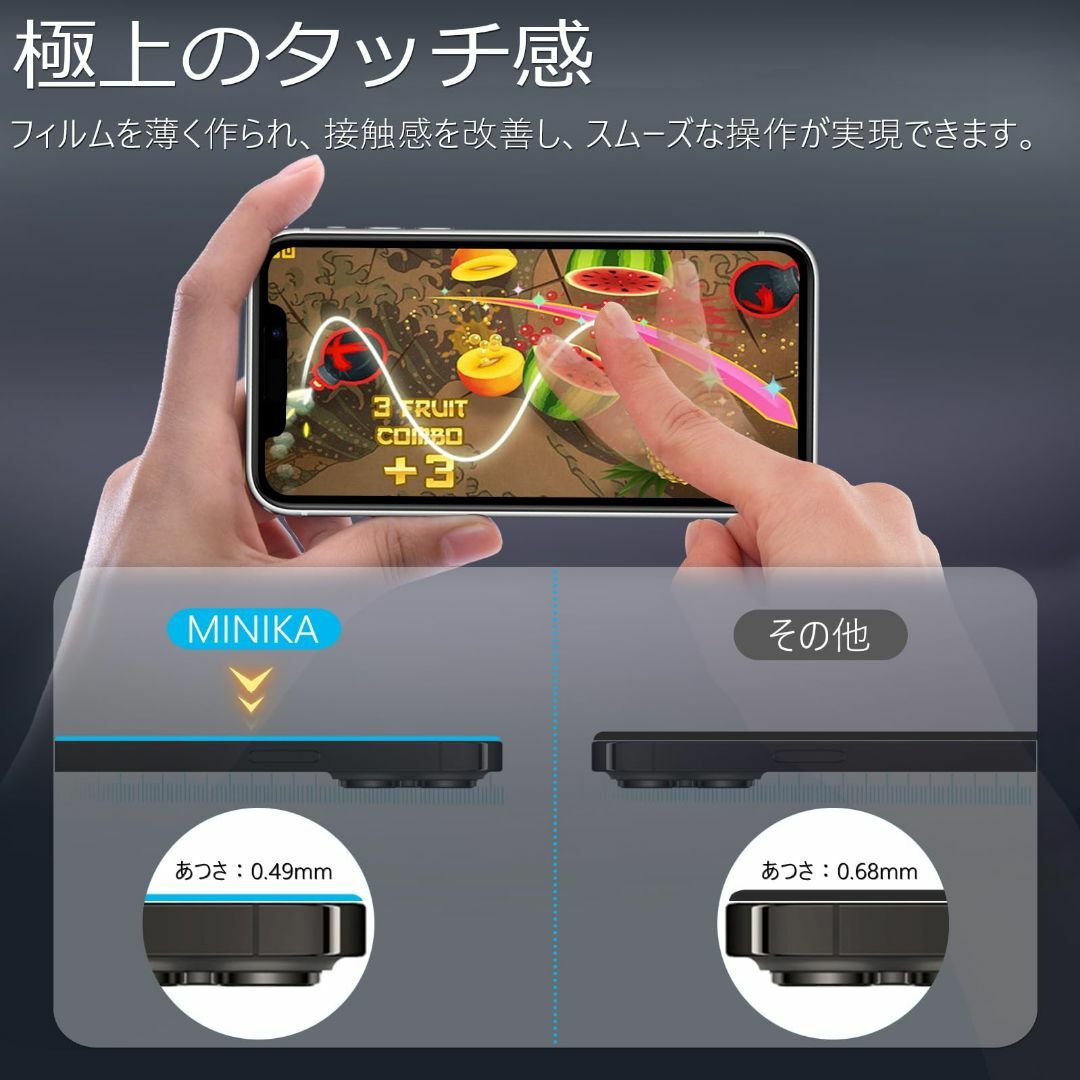 【サイズ:iPhone14Plus_色:360°覗き見防止-1枚セット】MINI スマホ/家電/カメラのスマホアクセサリー(その他)の商品写真