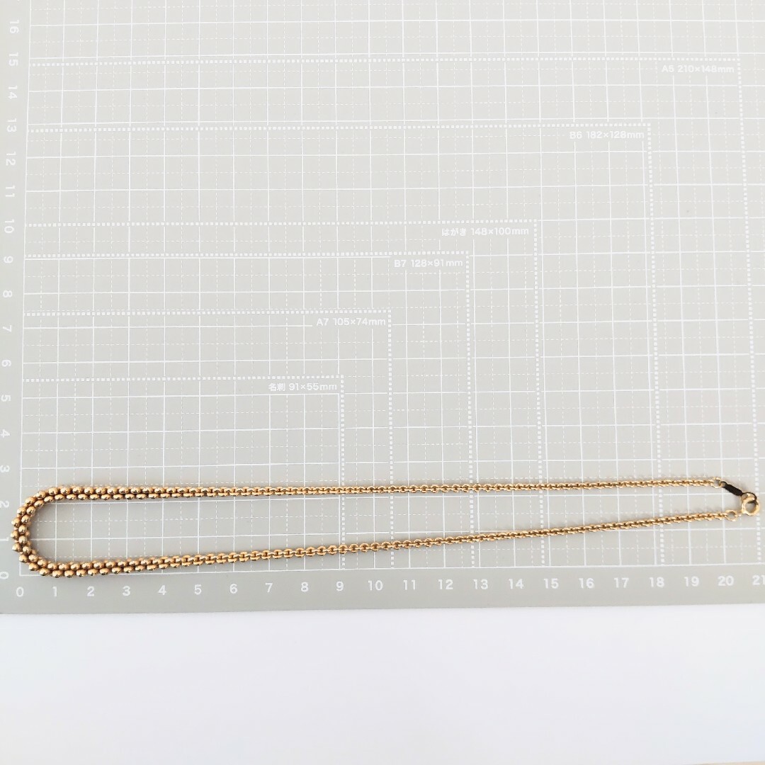 ゴールドネックレス　K18GP 40cm 刻印 レディースのアクセサリー(ネックレス)の商品写真