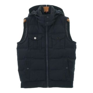 TOMMY HILFIGER - TOMMY HILFIGER ダウンジャケット/ダウンベスト XL 紺 【古着】【中古】