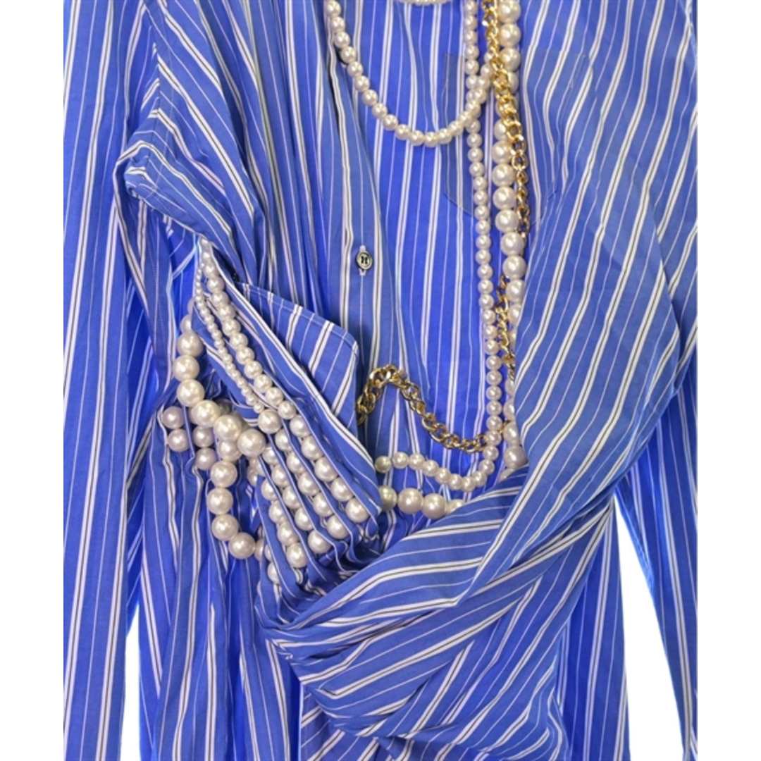 JUNYA WATANABE シャツワンピース S 水色x白(ストライプ) 【古着 JUNYA WATANABE シャツワンピース S 水色x白(ストライプ) 【古着