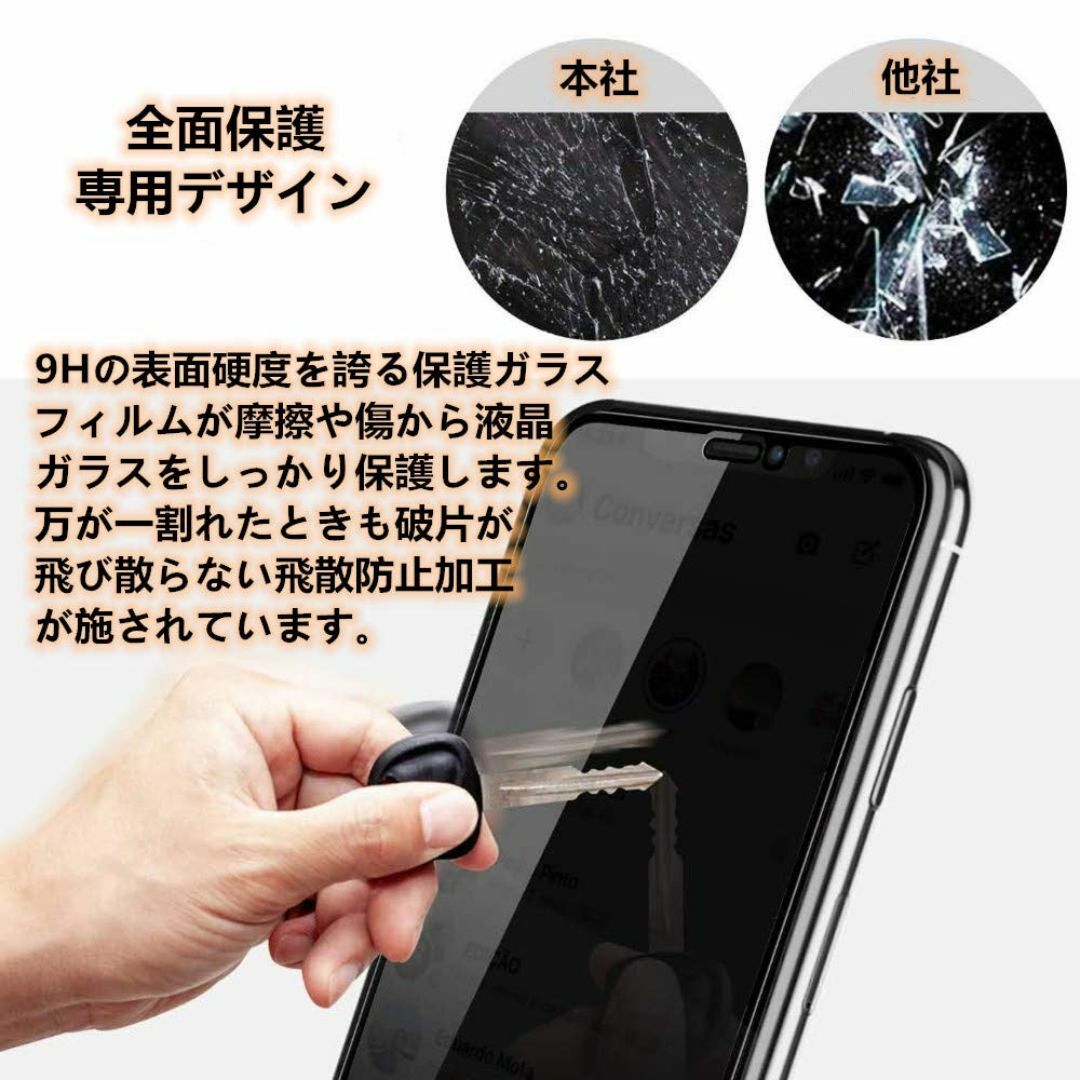 【2枚入り 覗き見防止】iPhone 14 Plus /13 Pro Maxガラ スマホ/家電/カメラのスマホアクセサリー(その他)の商品写真