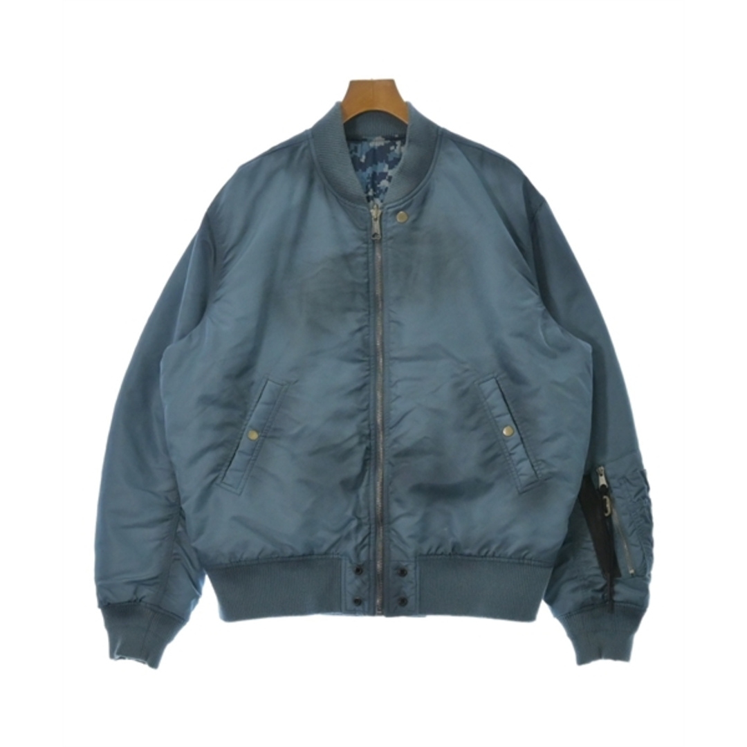 DIESEL(ディーゼル)のDIESEL ディーゼル ミリタリーブルゾン XL ブルーグレー 【古着】【中古】 メンズのジャケット/アウター(ミリタリージャケット)の商品写真