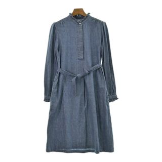 A.P.C. アーペーセー ワンピース 36(S位) 青 【古着】【中古】(ひざ丈ワンピース)