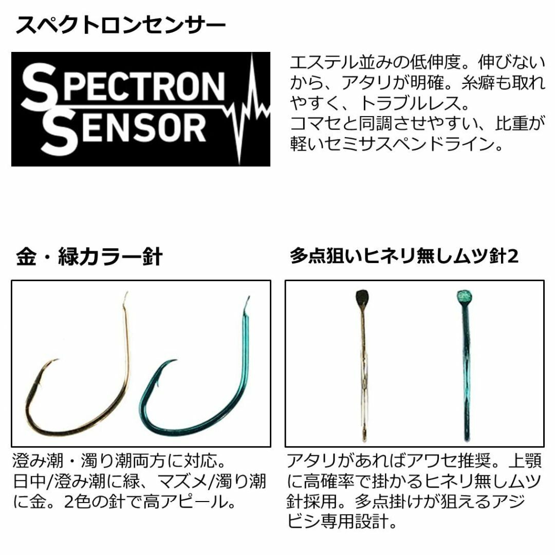 スタイル:3本針_パターン名:10-1.2針サイズ号-ハリス号ダ スポーツ/アウトドアのフィッシング(その他)の商品写真