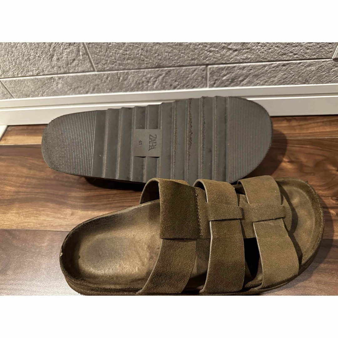 ZARA - Zara スエード サンダル 41 レザー サンダルの通販 by ZARA - Zara スエード サンダル 41 レザー サンダルの通販 by