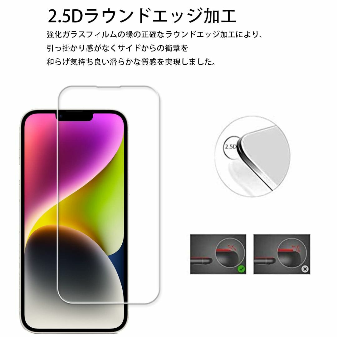 【2枚セット】KPNS 日本素材製 強化ガラス iPhone14 Plus 用  スマホ/家電/カメラのスマホアクセサリー(その他)の商品写真