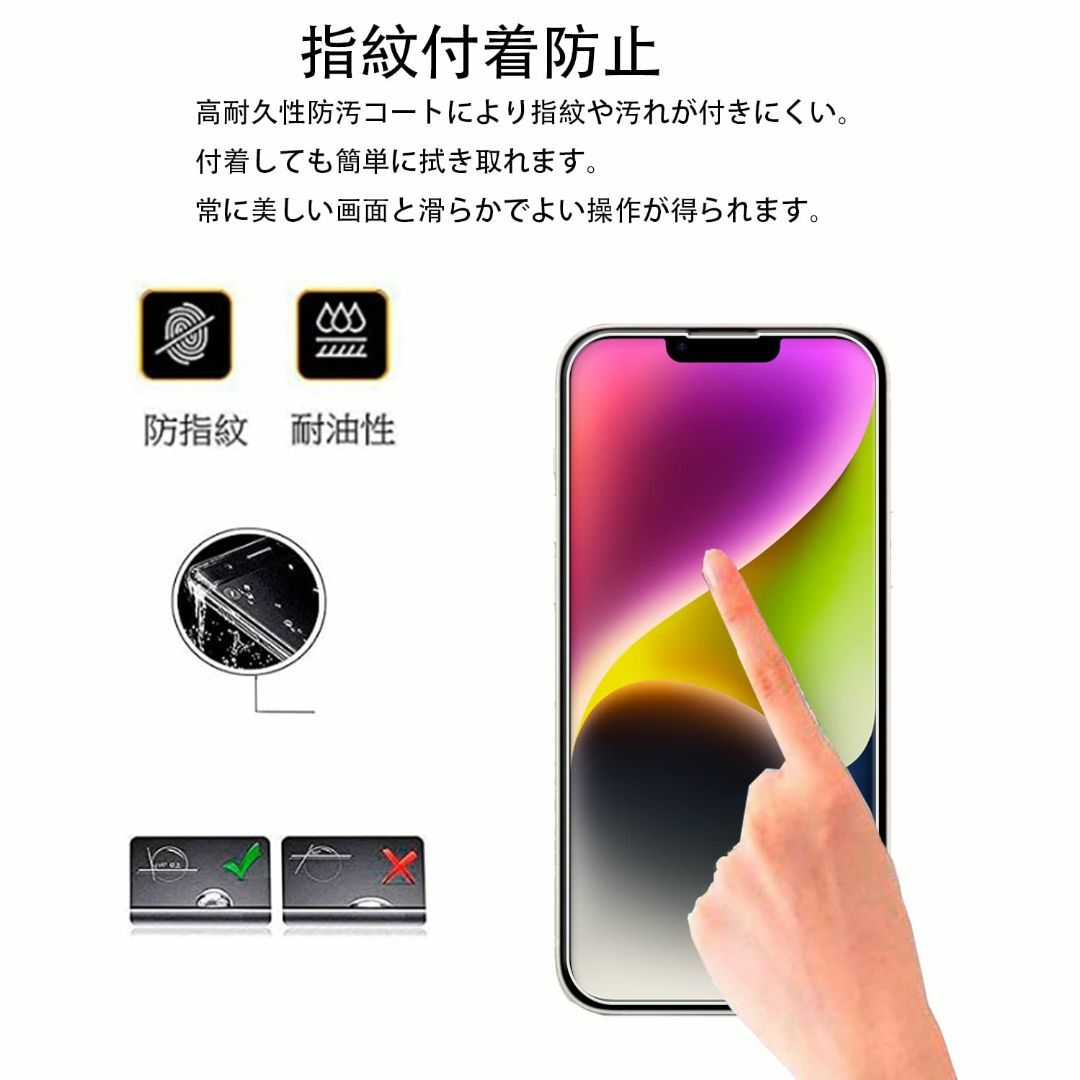 【2枚セット】KPNS 日本素材製 強化ガラス iPhone14 Plus 用  スマホ/家電/カメラのスマホアクセサリー(その他)の商品写真