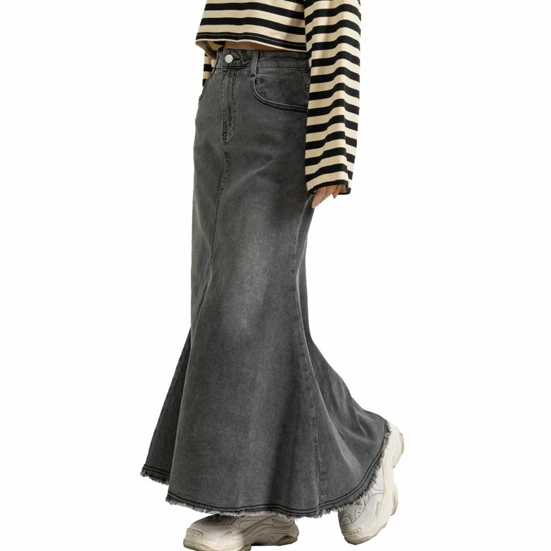 [DAYCLOSET] デニム マーメイドスカート レディース ロング丈 薄手  レディースのファッション小物(その他)の商品写真
