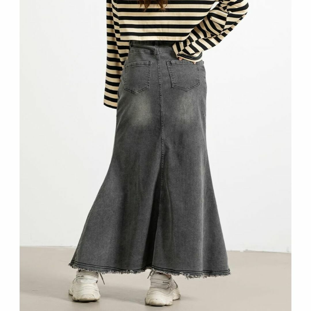 [DAYCLOSET] デニム マーメイドスカート レディース ロング丈 薄手  レディースのファッション小物(その他)の商品写真