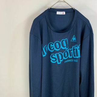 ルコックスポルティフ(le coq sportif)のle coq スポーツウェア Tシャツ 長袖 Oサイズ 紺 古着(ウェア)