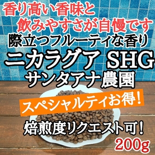 ニカラグア SHG  200g 自家焙煎 コーヒー豆 注文後焙煎(コーヒー)