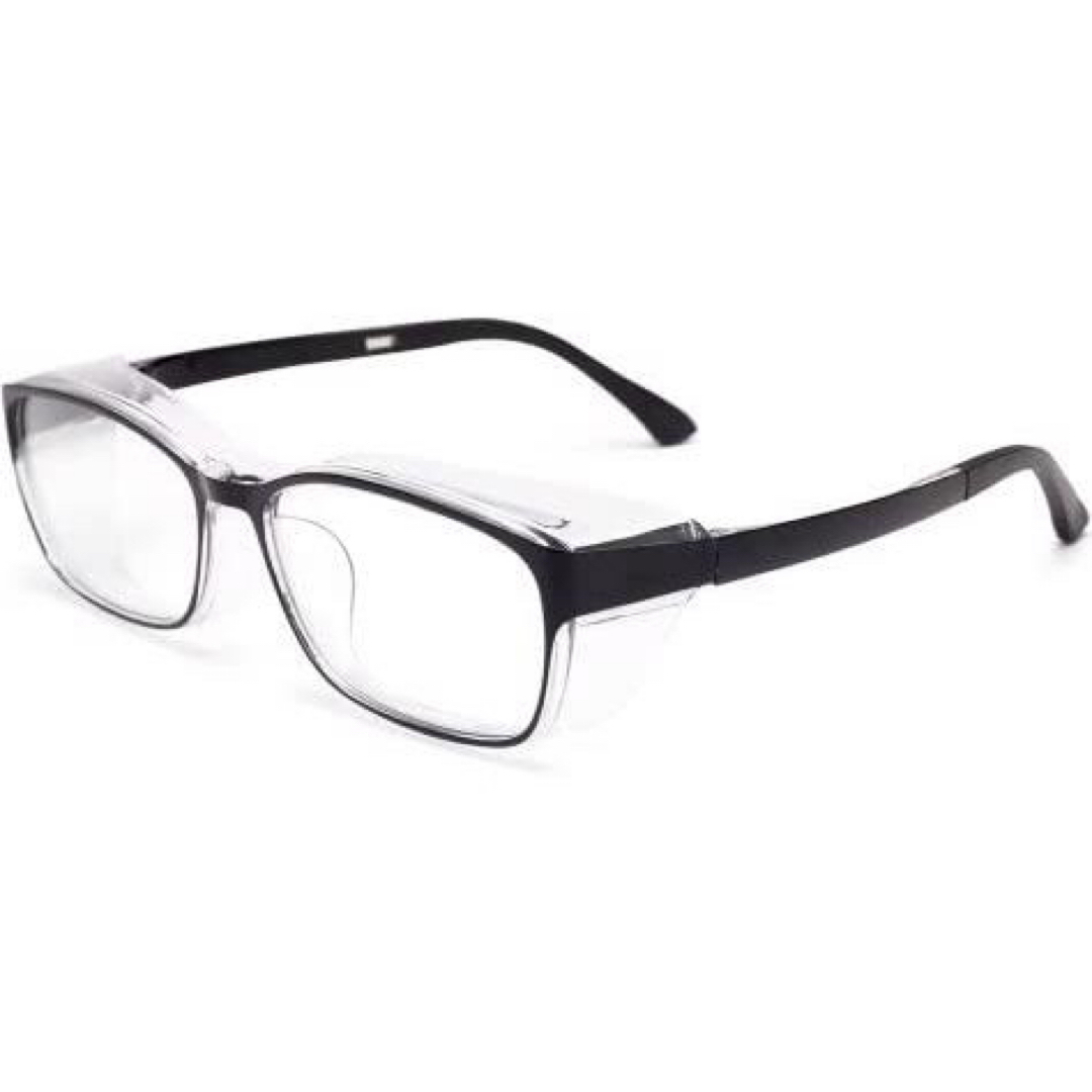花粉 メガネファッション 曇らない レディース メンズ 眼鏡 ブラック レディースのファッション小物(サングラス/メガネ)の商品写真