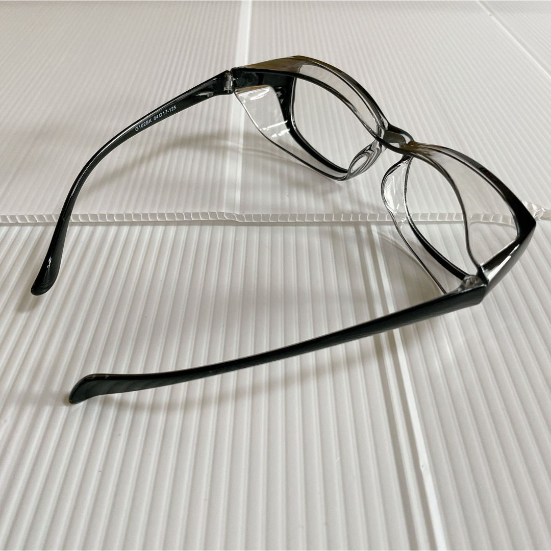 花粉 メガネファッション 曇らない レディース メンズ 眼鏡 ブラック レディースのファッション小物(サングラス/メガネ)の商品写真