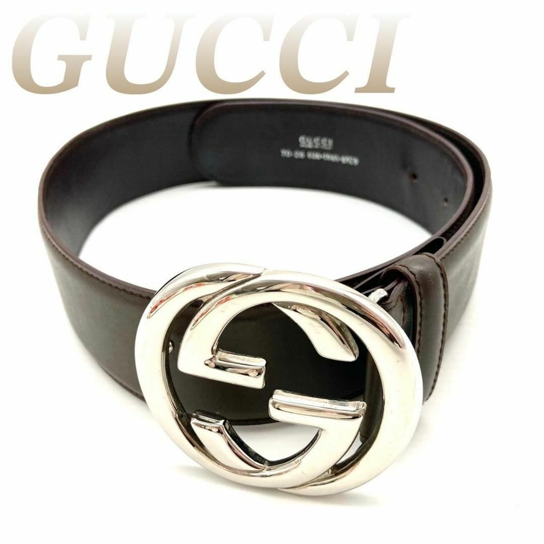 Gucci(グッチ)のグッチ GGロゴ ベルト レザー ブラウン 60425 レディースのファッション小物(ベルト)の商品写真