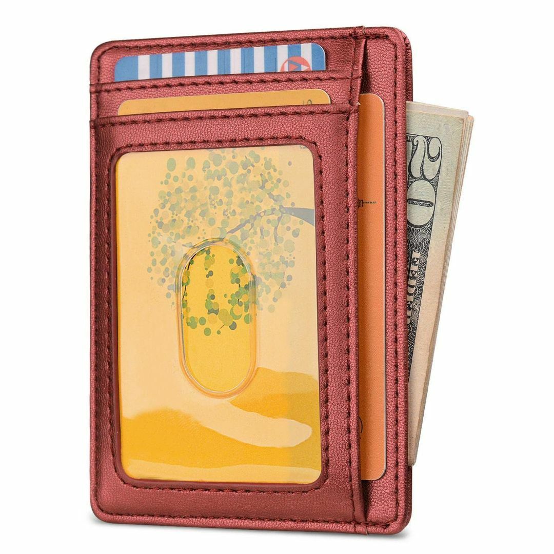 色:サンドローズゴールドBuffway カードケース: 薄型スリム、12枚収 メンズのバッグ(その他)の商品写真