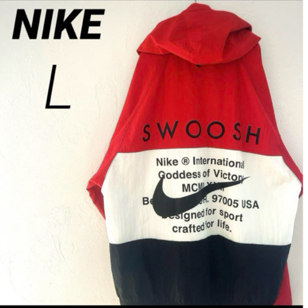 NIKE(ナイキ)のNIKE スウッシュ SWOOSHスウッシュ フーディウーブンジャケット　美品 メンズのジャケット/アウター(ナイロンジャケット)の商品写真
