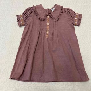 apolina kids 刺繍ワンピース　3-5y(ワンピース)