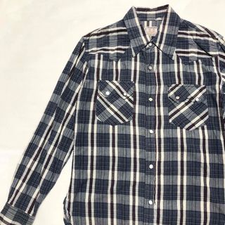 フラットヘッド(THE FLAT HEAD)の【美品】FLAT HEAD フラットヘッド チェックウエスタンシャツ M 日本製(シャツ)