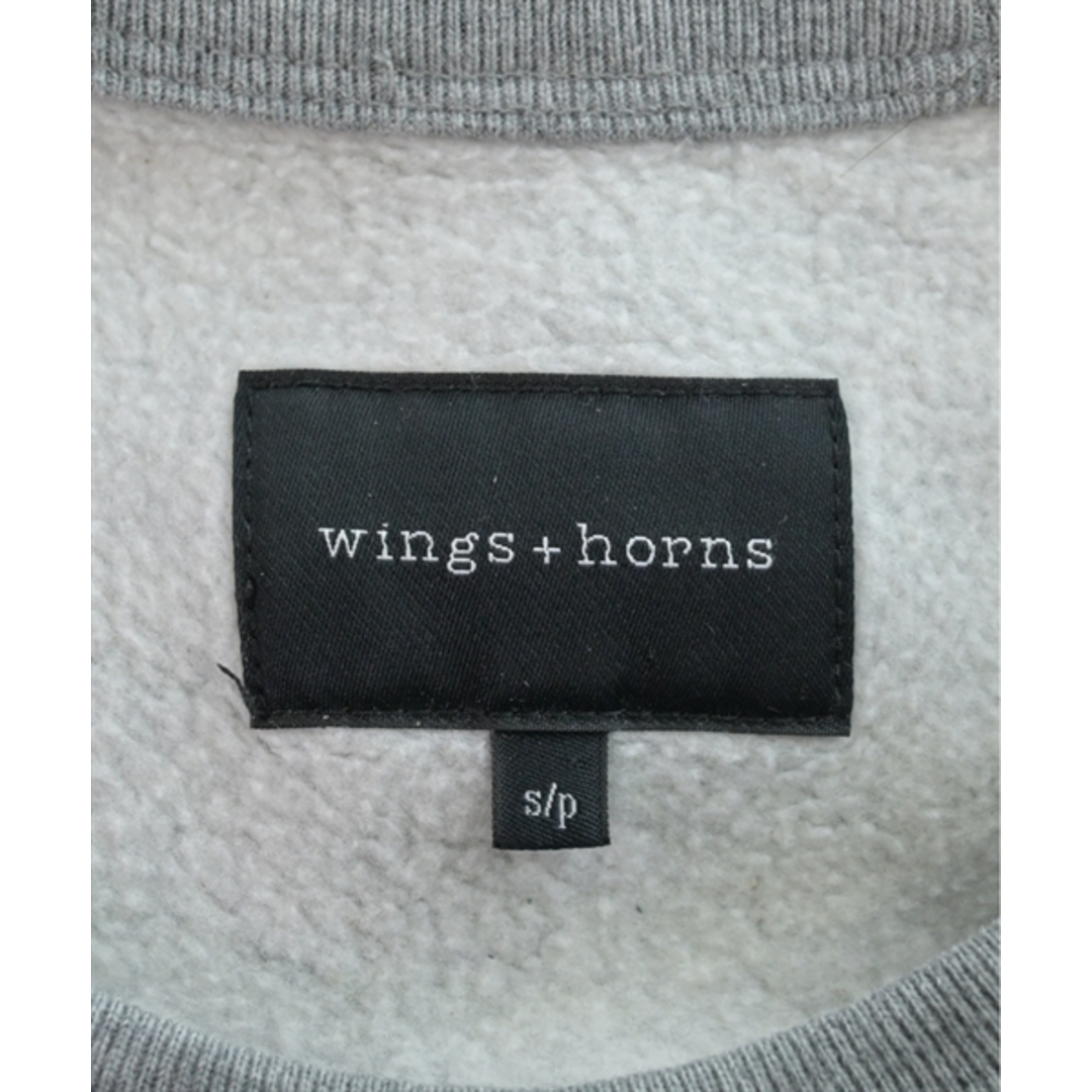 WINGS+HORNS(ウィングスアンドホーンズ)のwings+horns ウィングスアンドホーン スウェット S グレーxカーキ 【古着】【中古】 メンズのトップス(スウェット)の商品写真