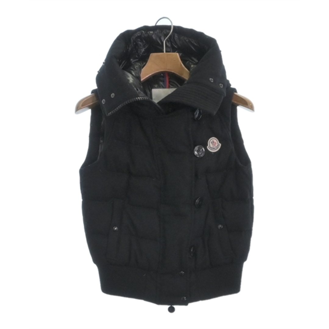 MONCLER(モンクレール)のMONCLER モンクレール ダウンジャケット/ダウンベスト 0(XS位) 黒 【古着】【中古】 レディースのジャケット/アウター(ダウンジャケット)の商品写真