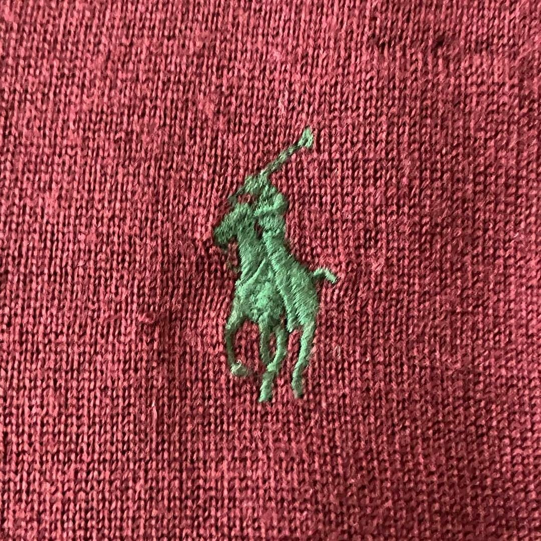 POLO RALPH LAUREN(ポロラルフローレン)のラルフローレン メリノウールプルオーバーニット セーター M ワインレッド メンズのトップス(ニット/セーター)の商品写真