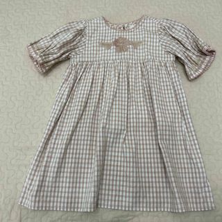 apolina kids チェックワンピース　3-5y(ワンピース)