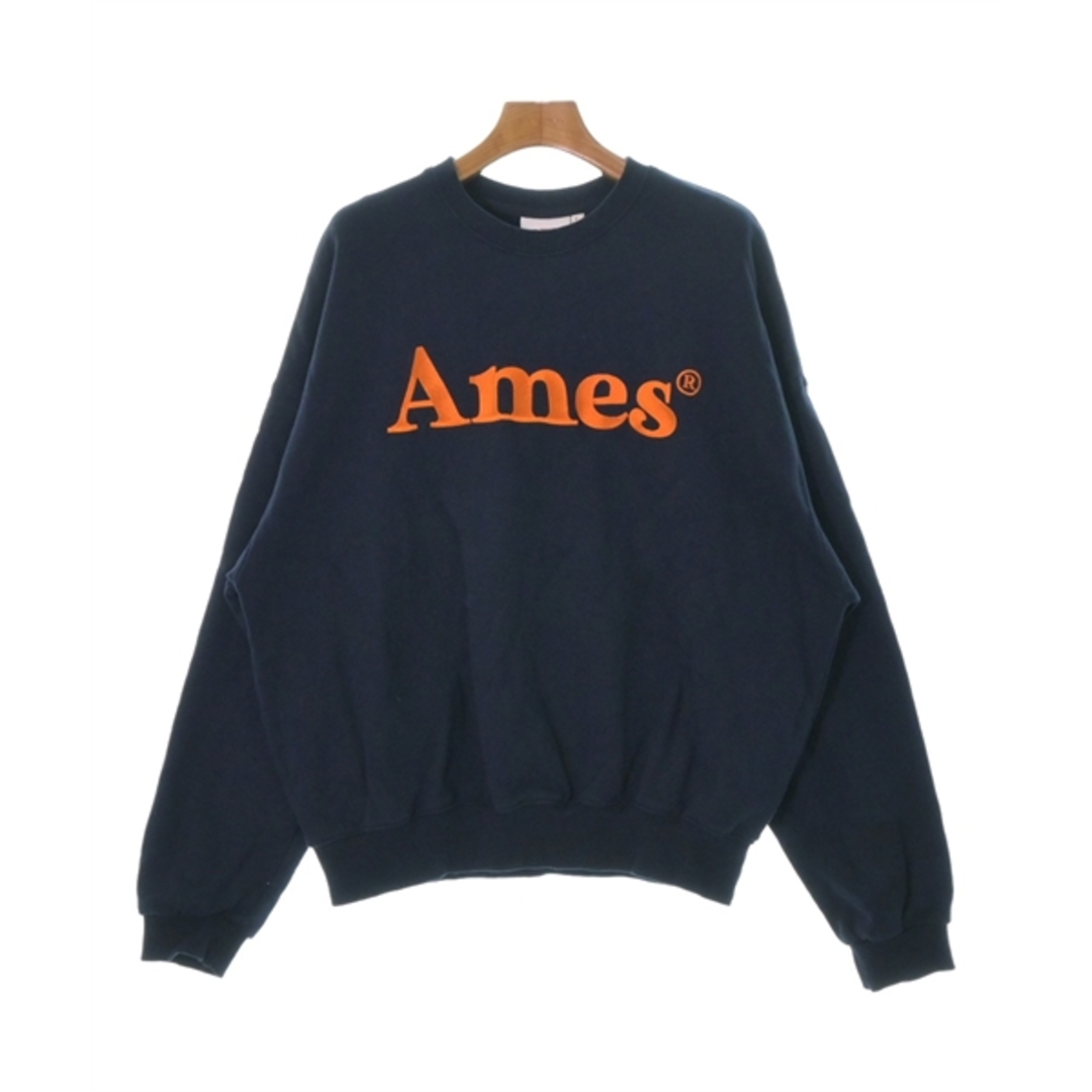 AMES WORLDWIDE アメスワールドワイド スウェット F 紺 【古着】【中古】 レディースのトップス(トレーナー/スウェット)の商品写真