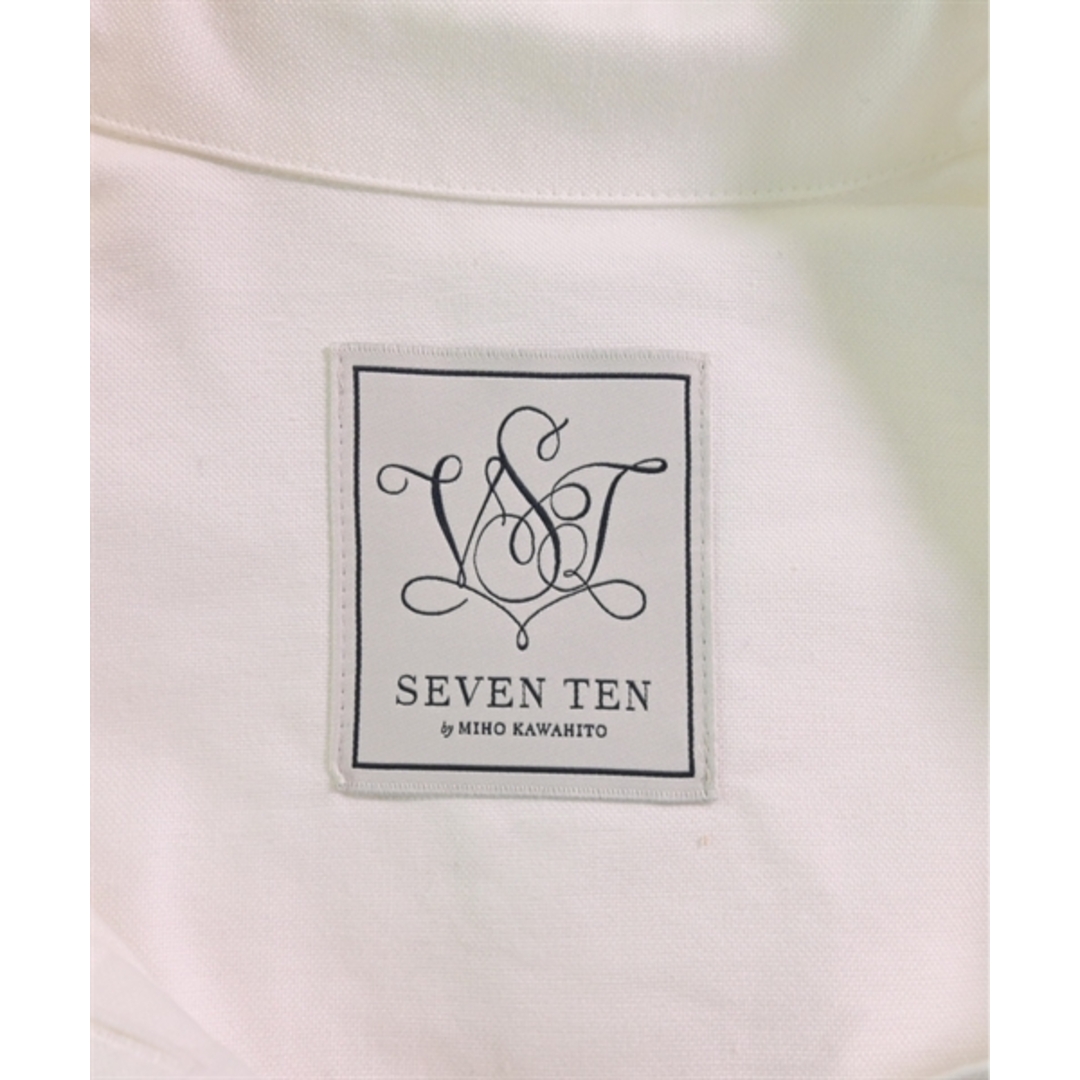 SEVEN TEN by MIHO KAWAHITO カジュアルシャツ S 白 【古着】【中古】 レディースのトップス(シャツ/ブラウス(長袖/七分))の商品写真