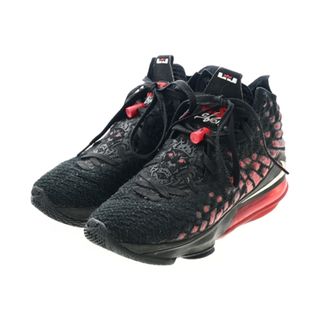 ナイキ(NIKE)のNIKE ナイキ スニーカー -(26cm位) 黒x赤 【古着】【中古】(スニーカー)